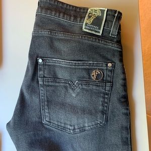 Versace Men’s Pant Embroidered with Medusa Emblem